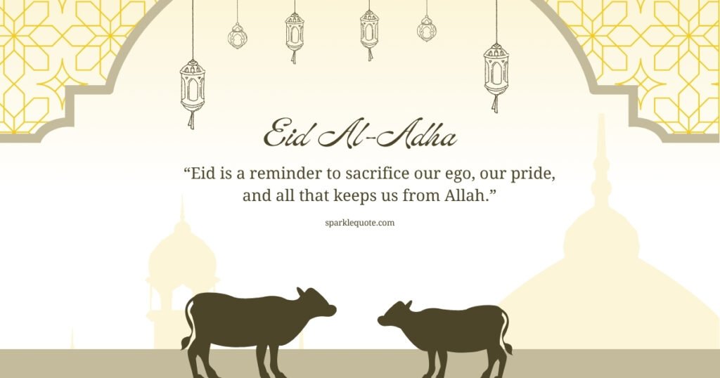Beige Illustrated Happy Eid Al-Adha Poster