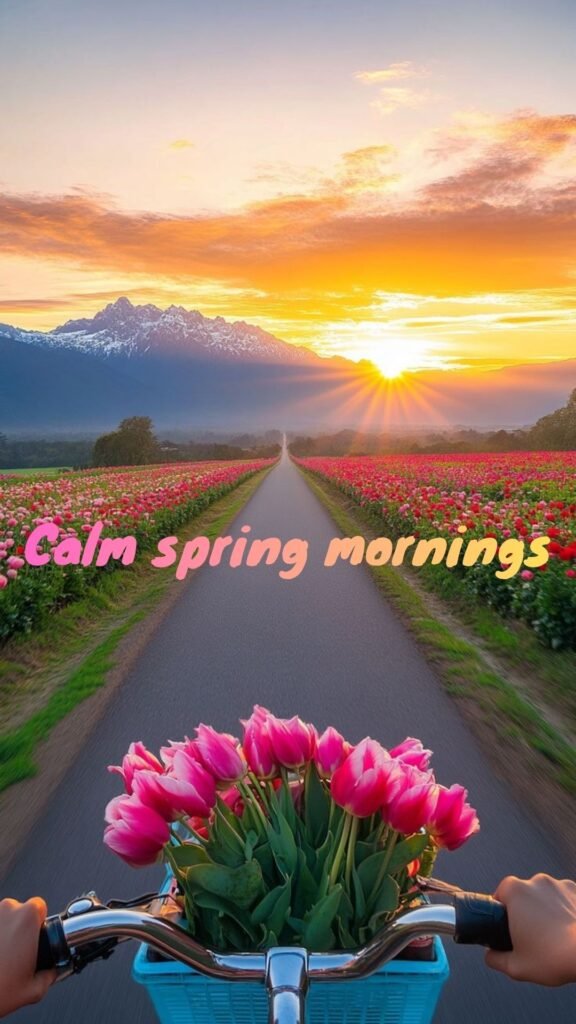Calm spring mornings: Aesthetic Spring Wallpapers with Quotes for iPhone