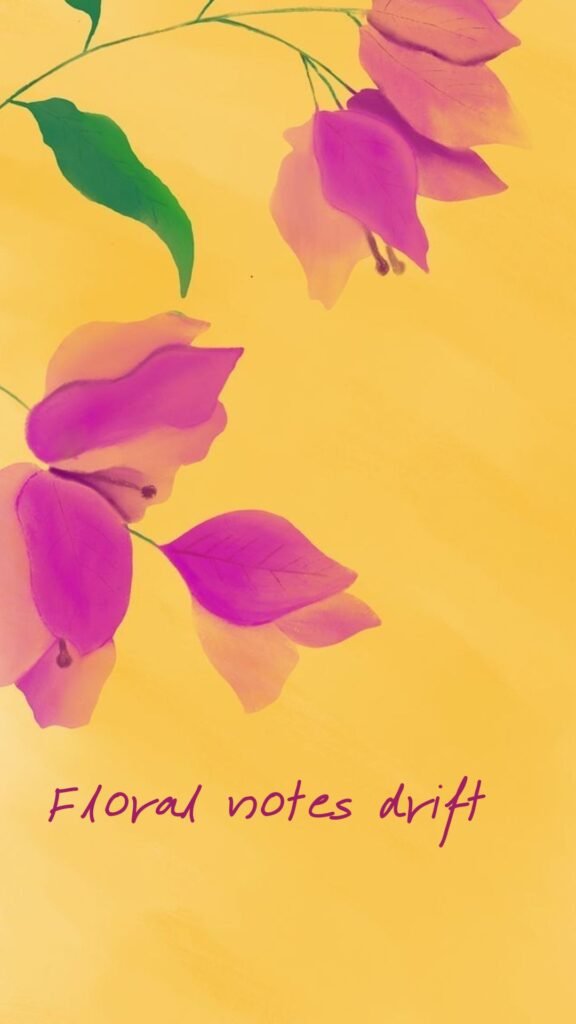 Floral notes drift: Aesthetic Spring Wallpapers with Quotes for iPhone