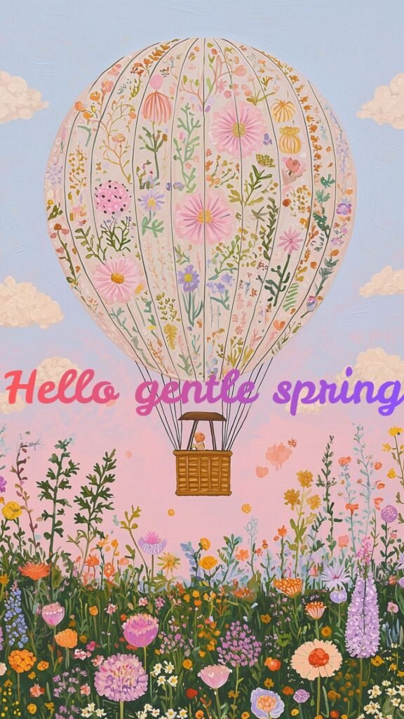 Hello gentle spring: spring wallpaper iphone aesthetic cute