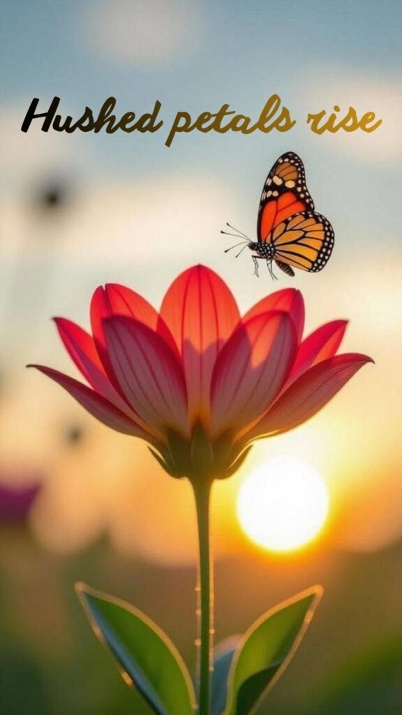 Hushed petals rise: Aesthetic Spring Wallpapers with Quotes for iPhone