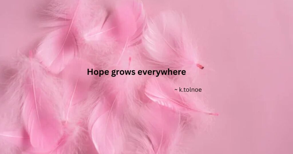 Hope grows everywhere ~ k.tolnoe