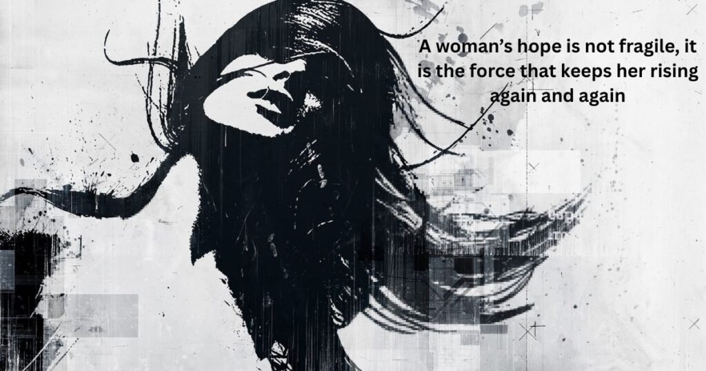 A woman’s hope is not fragile, it is the force that keeps her rising again and again