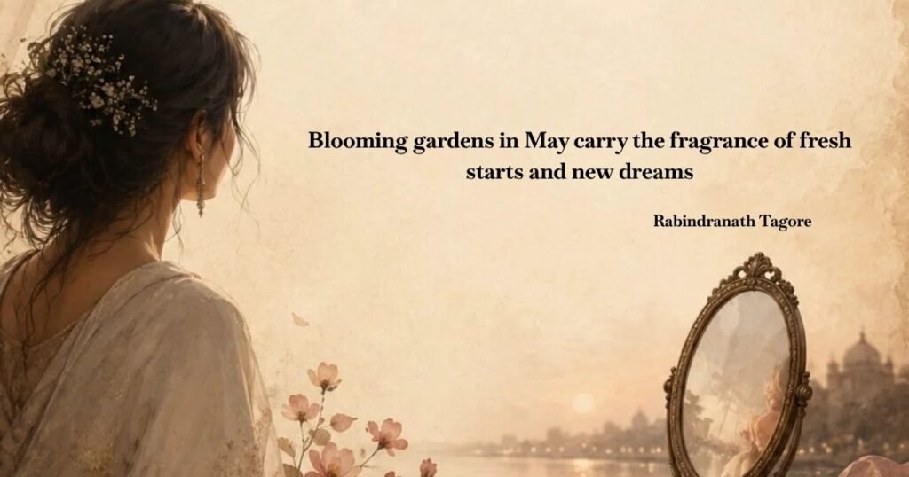 Blooming gardens in May carry the fragrance of fresh starts and new dreams ~ Rabindranath Tagore