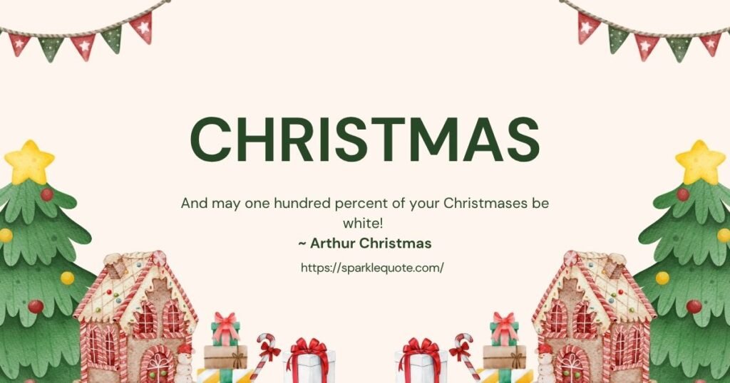 And may one hundred percent of your Christmases be white! ~ Arthur Christmas