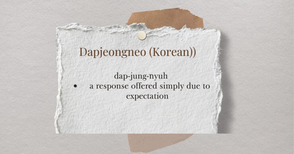 Dapjeongneo Korean