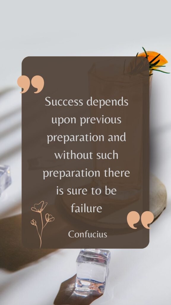 Success Quotes Wallpapers: Success depends upon previous preparation and without such preparation there is sure to be failure ~ Confucius