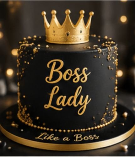Black and Gold Boss Cake