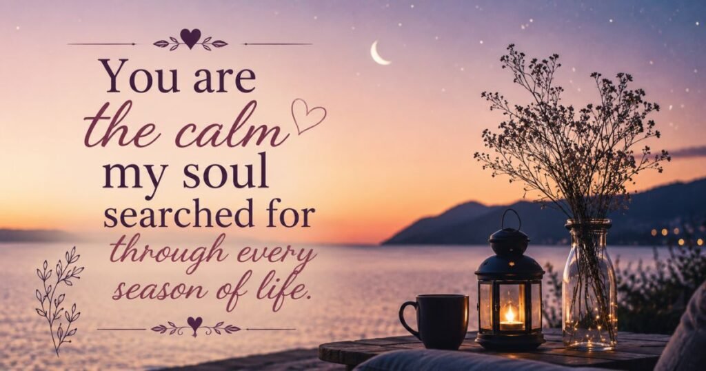 You are the calm my soul searched for through every season of life.