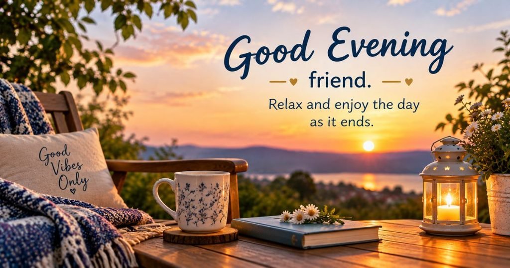 Good evening friend. Relax and enjoy the day as it ends.