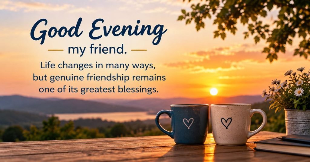 Good evening my friend. Life changes in many ways, but genuine friendship remains one of its greatest blessings.