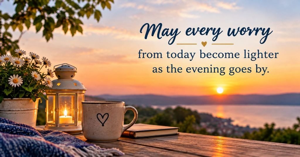 May every worry from today become lighter as the evening goes by.
