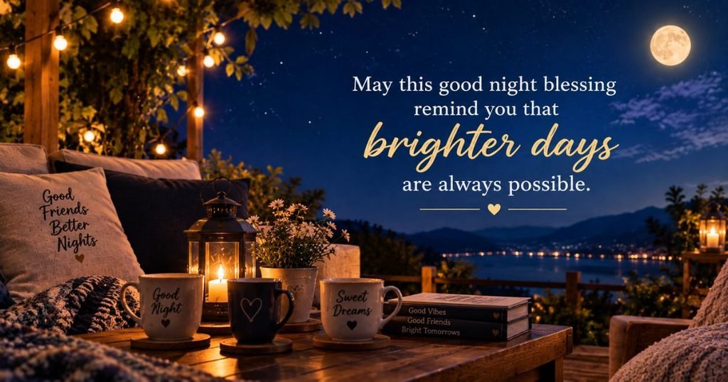 May this good night blessing remind you that brighter days are always possible